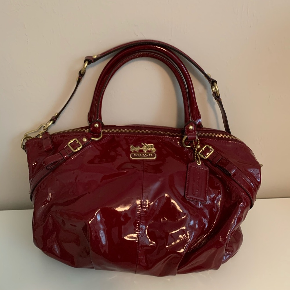 Coach Sophia Patent Leather Large Satchel "Oprah" - Picture 5 of 8